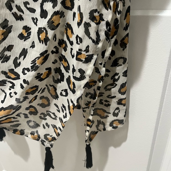 Leopard Print Kaftan Sheer Coverup - Picture 3 of 5